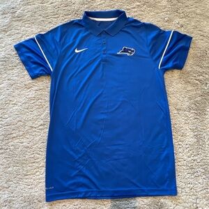 Nike Blue Dri-Fit Polo Shirt with Blue Raider logo